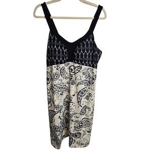 The North Face Dress Mini Dress Cadence Paisley Dress Sleeveless Dress L Cream